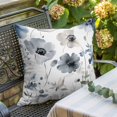 thumbnail image 5 of Spring Floral Throw Pillow Cover Watercolor Grey Blue Flower Cotton Linen Cushion Cover Throw Pillow Case with Invisible Zipper for Couch Sofa Bed Chair Car 26x26 Inch, 5 of 9
