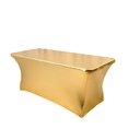 thumbnail image 6 of BalsaCircle 6 feet Fitted Spandex Tablecloth Metallic Table Cover Wedding Reception Party Events Catering Linens Dining Decorations, 6 of 8