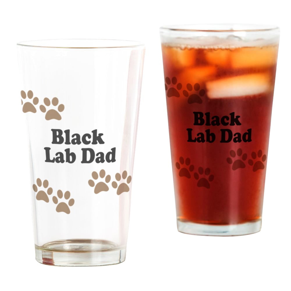 CafePress Black Lab Dad Pint Glass, Drinking Glass, 16 oz. CafePress by