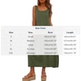 thumbnail image 4 of Zynoxe Midi Dresses for Women Classic Square Neck Sleeveless Beach Dress Flowy A-Line Solid Color Women's Cotton Linen Dresses Breathable Casual Loose Shift Sundress with Pockets S, 4 of 10