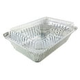 thumbnail image 3 of Pactogo 2 1/4 lb. Oblong Deep Aluminum Foil Take-Out Pan with Clear Plastic Dome Disposable Containers 8.44" x 5.94" x 1.81" (Pack of 500 Sets), 3 of 6