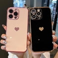 thumbnail image 7 of Compatible with iPhone 13 Pro Max for Women Girls Cute Design Soft Silicone Camera Protection Protective Lovely Heart Phone Case for iPhone 13 Pro Max 6.7" (Heart) (Heart Black), 7 of 7