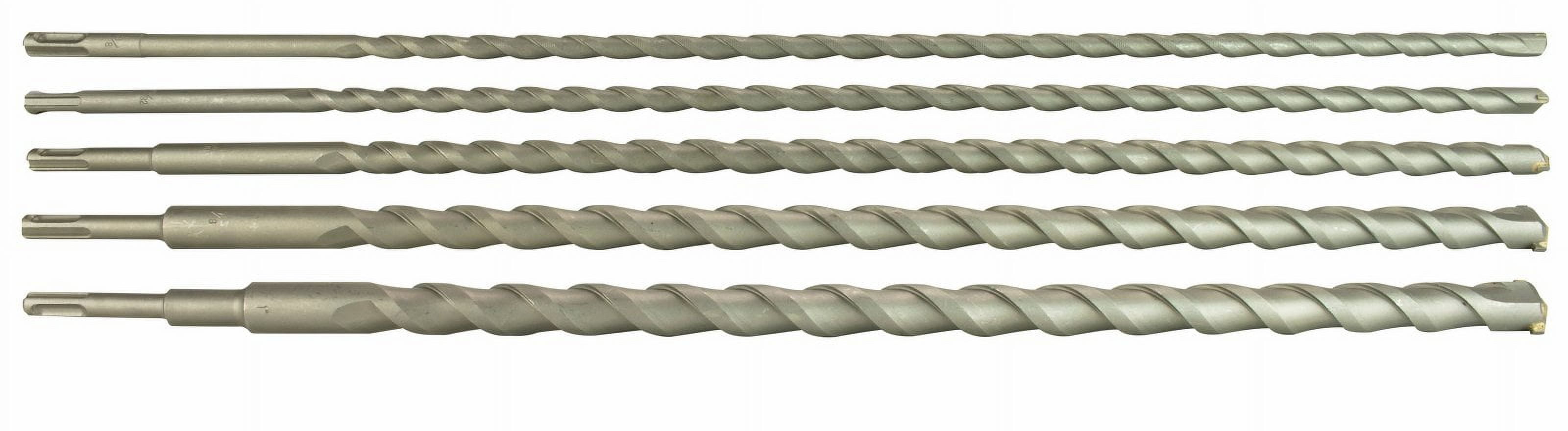 Erie Tools 5 Piece 24" SDS Masonry Drill Bit Tungsten Carbide Tip Set