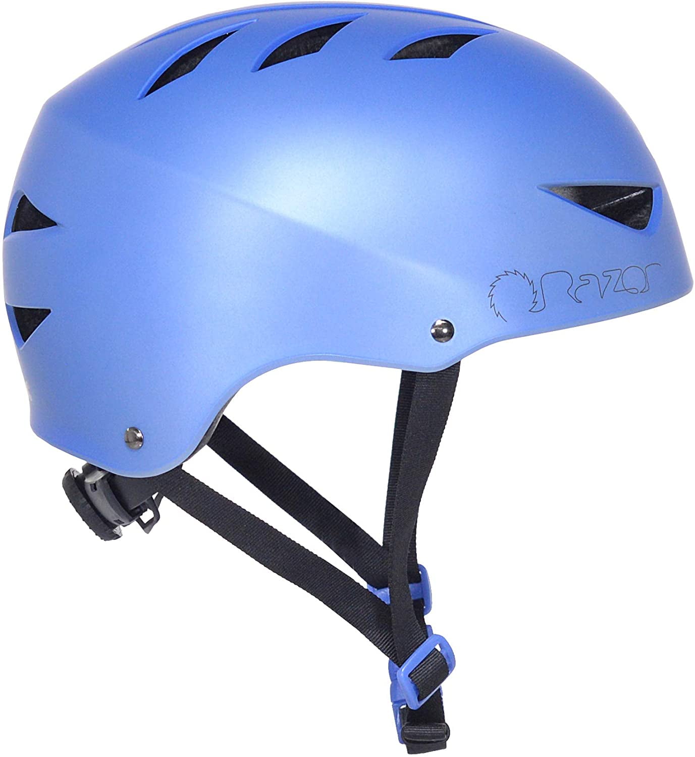 Gymnastiek Blanco Gewoon doen Razor V-12 Adult Multi Sport Helmet with Micro Adjustment, Satin Blueberry  - Walmart.com