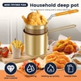 thumbnail image 2 of Wekvgz Small Fryer Pot with Basket and Lid Compact Stainless Steel Deep Fryer Cooking Pot Safe Oil Mini Fryer Practical Deep Fryer Cooking Pot for Restaurant, 2 of 10