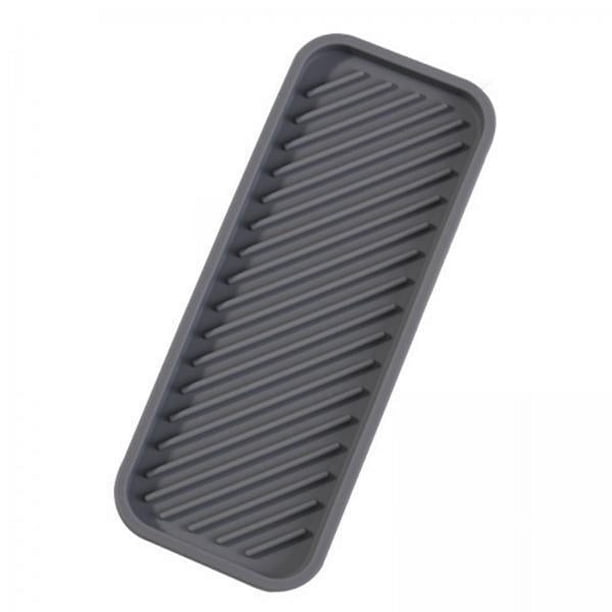 Bandeja organizadora para fregadero,Bandeja organizadora de silicona para fregadero de cocina,baño,Almacenamiento de drenaje de jabón Vaso fregador de secado rápido,Soporte para esponja