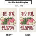 thumbnail image 2 of Christmas Garden Flag Pink Xmas Tis The Season Burlap 12 x 18 Inch Vertical Double Sided Winter Holiday Decorations Yard Outdoor Party Decor, 2 of 6