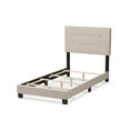 thumbnail image 3 of Baxton Studio Brookfield Modern and Contemporary Beige Fabric Twin Size Bed, 3 of 7