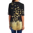 thumbnail image 3 of Camisas de verano para mujer, túnica informal con cremallera, cuello en V, blusa enrollable, camiseta Pompotops lopia997228, 3 of 6