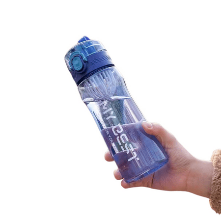 

3 Pcs 32 oz Water Drinking Bottle with Time Marker Flip Top Leak Proof Lid w/ One Click Open - Non-Toxic BPA Free & Eco-Friendly Plastic - For Men & Women(Purple)