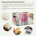 thumbnail image 6 of GZHJMY 2 Pack Collapsible Organizer Storage Bins with Feather Seamless Cute Print,14.2"x10.2" Rectangular Fabric Baskets with Sturdy Leather Handles for Home/Office/Bathroom, 6 of 7