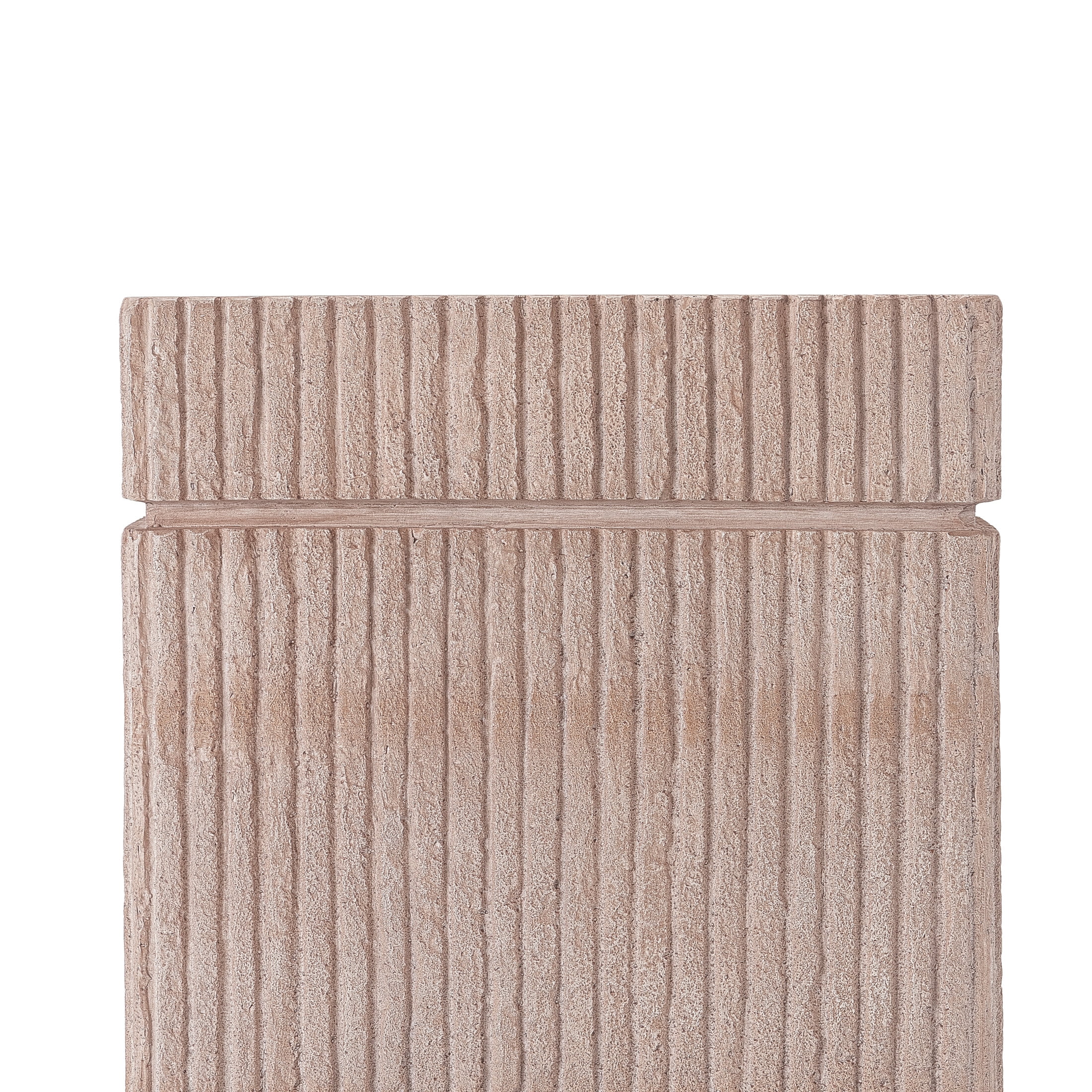 Christopher Knight Home 20" MGO Propane Tank Holder & Outdoor Side Table, Natural Travertine