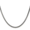 thumbnail image 3 of Auriga Fine Jewelry 925 Sterling Silver Antiqued 3.6 mm Round Box Chain Necklace for Women 16", 3 of 7