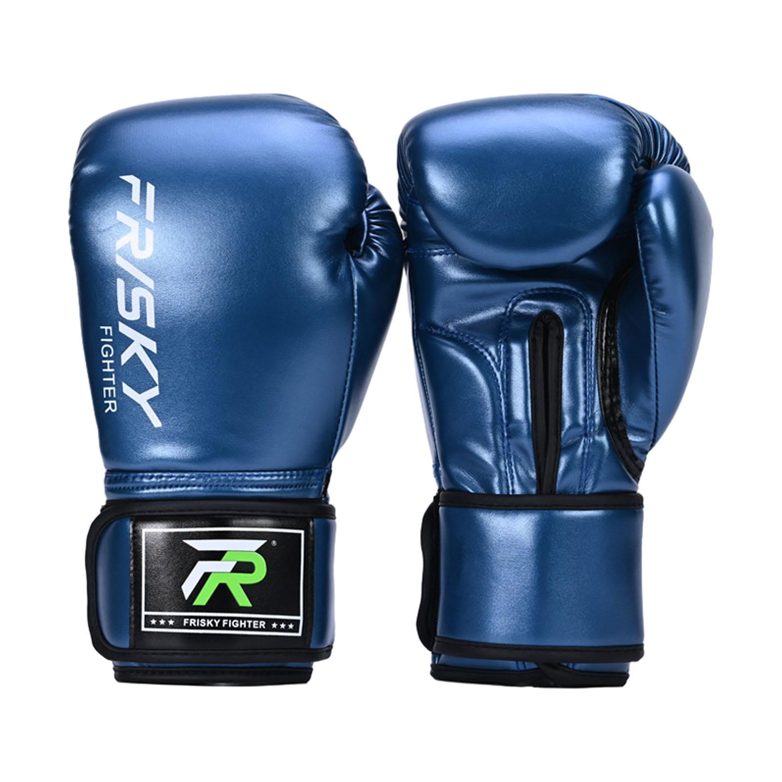 funtasica Boxing Gloves Boxing Equipment Kickboxing Gloves Punching Gloves Sparring Gloves for Sparring Karate Sanda, Workout Taekwondo blue 12OZ