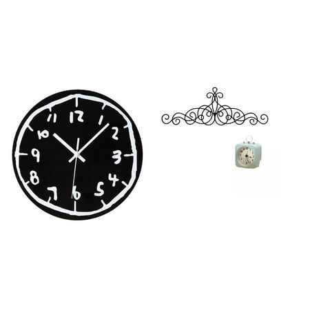 Wall Clock Figurine Ornament Statue Hanging Decoration Scroll Wall Art Decor Sturdy Acrylic for Patio Porch Fence Garden