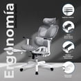 thumbnail image 3 of Silla Ejecutiva ACTECK FLUX PRO EC757 Ergonomica Reclinable 135° 136kg Reposabrazos 3D Reposapies Piston Clase 4 Blanco AC-940276, 3 of 7