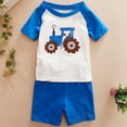 thumbnail image 2 of Toddlers Kids Girls Boys Short Set 2 Piece Active Clothing Set Short Sleeve Tee and Pull on Short 6-24 Months 2T 3T 4T 5T 6T 7T 3-4 Years, 2 of 6