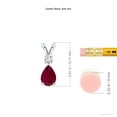 thumbnail image 4 of Angara Natural Ruby Teardrop V-Bale Pendant Necklace with Diamond in 925 Sterling Silver for Women - July Birthstone Jewelry | Natural Ruby Necklace, 4 of 9