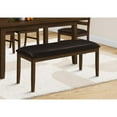 thumbnail image 4 of Bench - 48" Rectangular - Upholstered Brown Leather-look - Brown Solid Wood Legs, 4 of 4