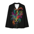 thumbnail image 4 of Moxiu Mardi Gras Pajamas for Women 2025 Loungrwear Set Festivel Long Sleeve Button Down Shirts Pant Carnival Holiday Pjs Sleepwear Multicolor,XL, 4 of 5