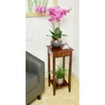 thumbnail image 4 of Casual Contemporary Living 2-Tier Solid Acacia Plant Stand with Drawer - Mahogany, 4 of 7