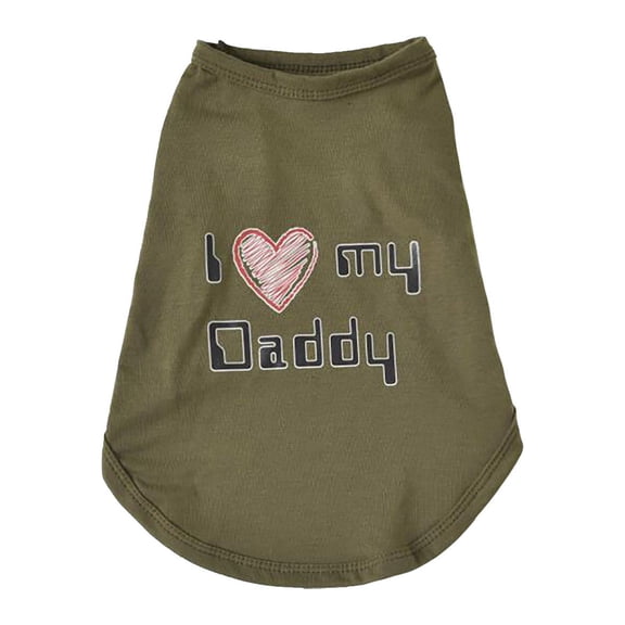 Expressive Pet Vest, Sleeveless Dog Shirt, Denbek Dog Cat Pet Vest Cute Style Summer Breathable Leisure Pet Thin Clothing I Love Mom & Dad Classic Cotton Vest