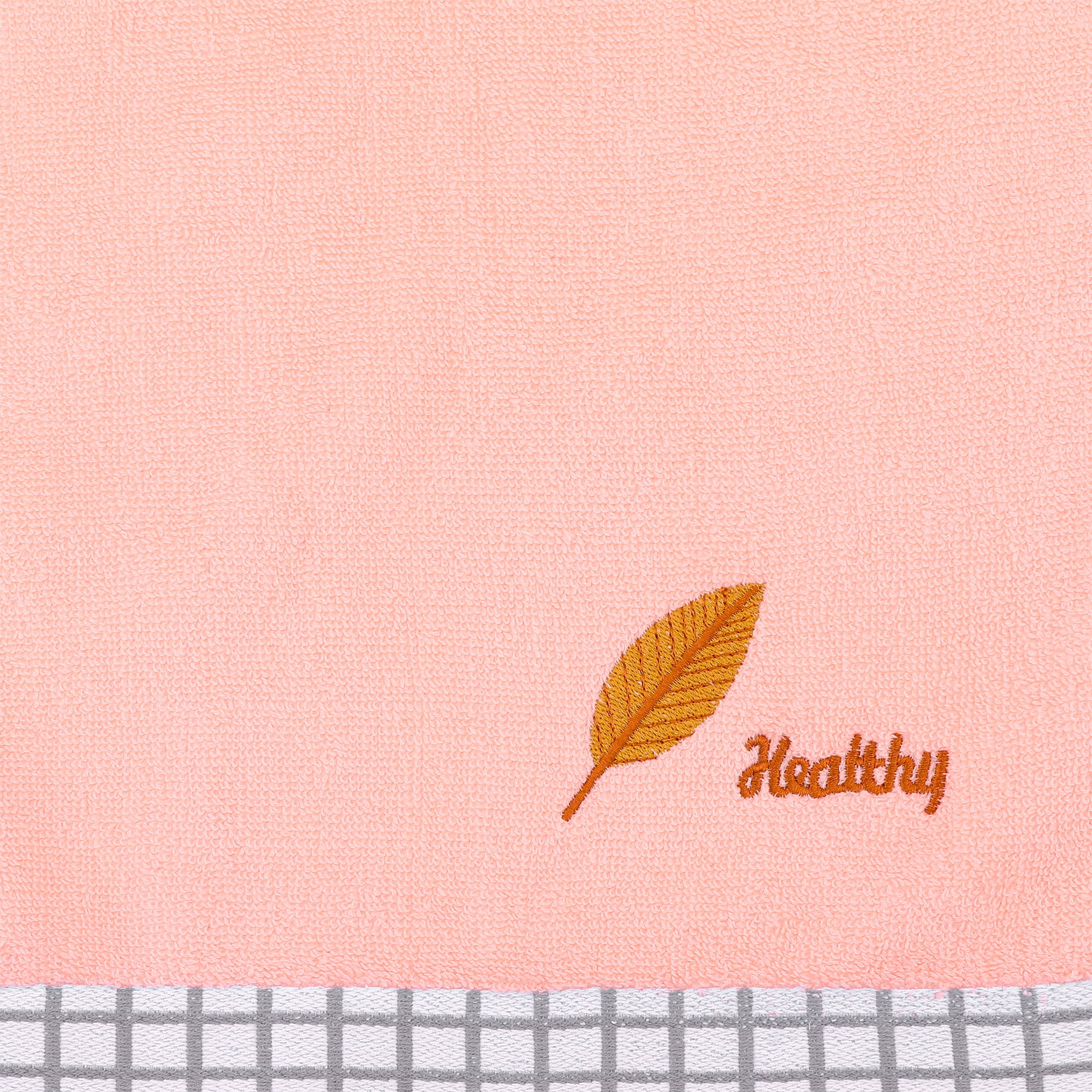 REGALWOVEN Leaves Pattern Hand Towels for Bathroom, 13 x 29 Inch Soft Absorbent Decorative Towel Pink 2-Piece