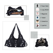 Angelkiss Hobo Shouder Purses for Women Crossbody Bag with Adjustable Long Straps Ultra Soft with Multiple Pockets