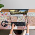 thumbnail image 4 of Long Mouse Pads for Desk,Pioneer Flower Floral Print Pattern Desk Mats on Top Of Desks, Desk Mouse Pad Extra Large with 3mm Non-Slip Base and Stitched Edge for Gaming,Office,Work,Home 47.3"x23.6", 4 of 6