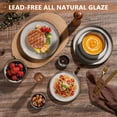 thumbnail image 4 of Vesteel Dinnerware Sets for 4, 12Pcs Double Reactive Glaze Plates and Bowls Set, Farmhouse Handmade Stoneware Sets for Home Restaurant, Microwave & Dishwasher Safe, Khaki, 4 of 8