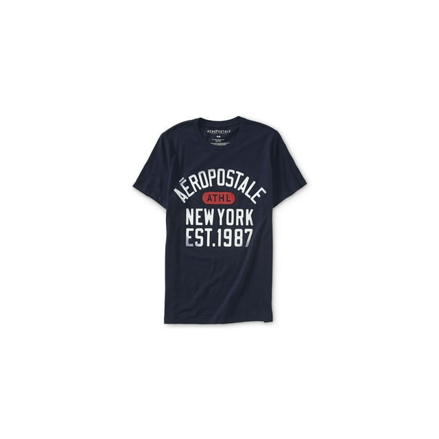 Aeropostale Mens Ny Athletic Graphic playera, azul, pequeño Aeropostale Camiseta gráfica