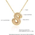 thumbnail image 3 of Z ZACHÉ Gold A-Z Bubble Letter Necklace 18K Gold Plated -- Dainty Cubic Zirconia Pendant, Balloon Initial Necklace for Women - Letter S, 3 of 6