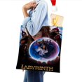 thumbnail image 4 of Labyrinth Movie Bolso de tela con estampado de lienzo para mujer, bolsa de compras reutilizable y estética, con cremallera interior, regalo para mujer,38*45cm., 4 of 6