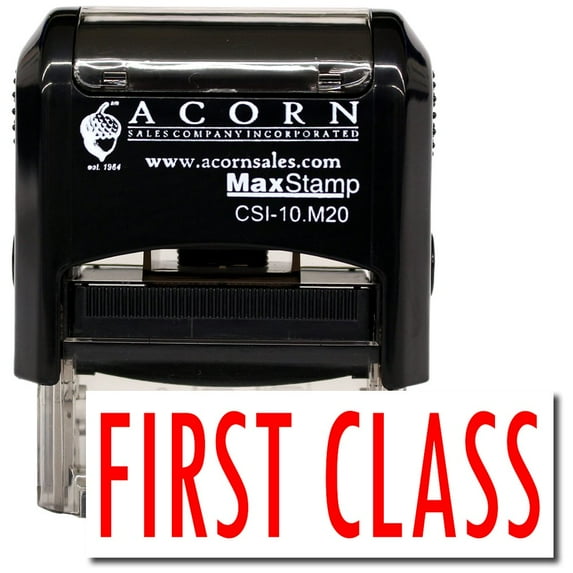 Self-Inking First Class Stamp with Pink Ink