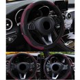 thumbnail image 1 of 1 Cubierta De Volante De Coche Transpirable Antideslizante De Cuero De La PU Cubre De Dirección Adecuado 37-38 Cm Auto Decoración De Fibra De Carbono huangjie unisex, 1 of 2