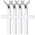 thumbnail image 1 of Medalla Religiosa CrossSmoo03 4Pzas Plata Collar Cruz Lisa Dije 2.8x4.9cm Metal., 1 of 3