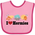 thumbnail image 3 of Inktastic I Heart Hermit Crabs Boys or Girls Baby Bib, 3 of 4