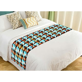1pc Modern Simple Checkered & Houndstooth Printed Bedspread