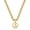 Gold A Letter, variant on Gold Initial Necklace,14K Gold Plated Round Letter Pendant Hollow Capital Monogram 5mm Cuban Chain Necklace Alphabets from A-Z Dainty Jewelry for Women Men