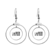 thumbnail image 1 of Soy rico en el sueño Los pendientes cuelgan del aro de la joyería del círculo de la gota Unbranded M, 1 of 3