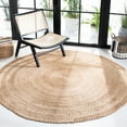 thumbnail image 2 of SAFAVIEH Natural Fiber Jared Geometric Area Rug, Natural, 7' x 7' Round, 2 of 7