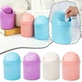 thumbnail image 4 of Mini Wastebasket Can with Swing Lid, Tiny Desktop Waste Garbage Bin for Home, Office, Kitchen, Vanity Tabletop, Bedroom, Bathroom (1.5L Capacity), 4 of 6