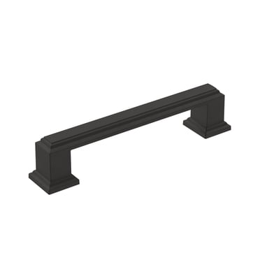 Tirador Para Muebles GlideRite - Barra Cuadrada Negra Mate, 4 1/8 Pulgadas, Aleación De Zinc (87226-MB)