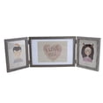 thumbnail image 1 of KAKOWELY Tri-fold Rustic Photo Frame Wooden Picture Photo Frame Desktop Decor for Home Office (Dark Color),19.49"X6.81"X0.59", 1 of 5