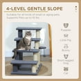 thumbnail image 5 of 4 Levels Cat Steps, Carpeted Kitten Ladder, Plush & Playful Pet Stair, 5 of 10