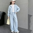 thumbnail image 5 of NAISIBABY Girls Outfit Sets Size 12,Long Sleeve Casual Cute Fashion Hoodies and Pants 2-Piece Set Clothes Blue, 5 of 9