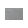 thumbnail image 4 of happimess Nino 31.5" Modern Minimalist Outdoor Faux Wicker Deck and Patio Storage Box, Gray, TRK1000A, 4 of 11