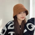 thumbnail image 4 of COCOpeaunt Thick Knitted Hat Womens Warm Woolen Fisherman Hat Hip-Hop Skullies Cap Costume Accessory Gifts Winter Bonnet Femala Panamas, 4 of 6