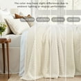 thumbnail image 7 of Exclusivo Mezcla Fleece Throw Blanket for Couch, Super Soft Jacquard Bed Blanket, Lightweight Fuzzy Warm for All Seasons, 50x60 Inches, Ivory, 7 of 7