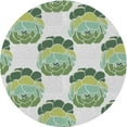 thumbnail image 1 of Ahgly Company Indoor Round Patterned Dirty White Gold Area Rugs, 8' Round, 1 of 6
